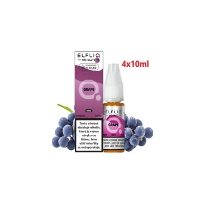ElfLiq Nic Salt Grape 4 x 10 ml 10 mg