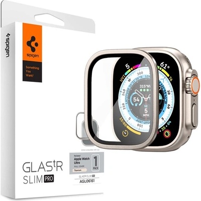 Spigen Apple Watch Ultra 3 49 мм SPIGEN TR SLIM PRO Дисплей Защитно стъкло с метална рамка, 9H, ИТАЛИАНСКО СИВО AGL06161 (AGL06161)