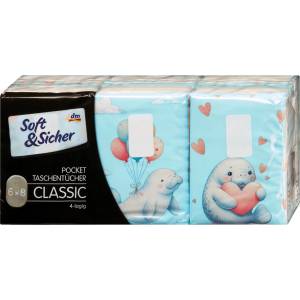 Soft&Sicher Носни кърпички CLASSIC 6x8бр. , 48 бр (1353487)