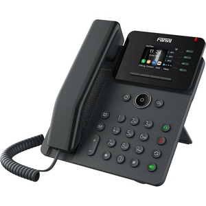 Fanvil VoIP телефон Fanvil V61G, 2.4" 320x240 цветен дисплей, 4 SIP акаунта, 12 линии, 2x 10/100/1000 Mbps LAN порта, PoE, черен (V61G)
