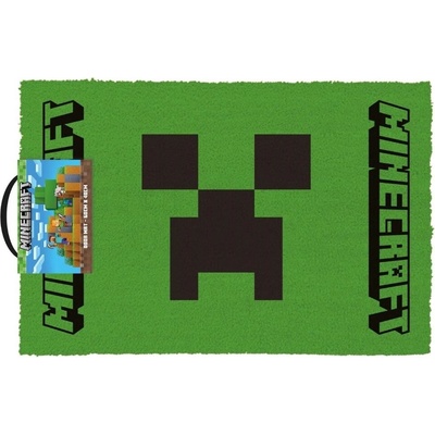 CurePink Rohožka Minecraft Creeper GP2510318 60 x 40 cm