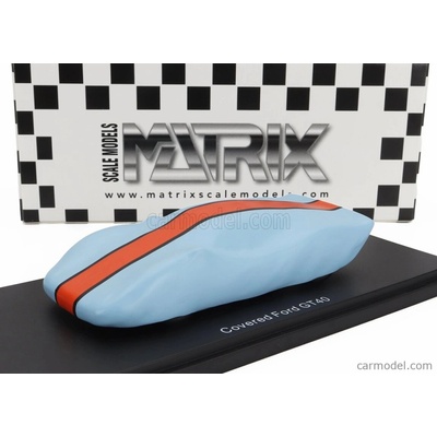 Matrix scale models Ford usa Under Cover Gt40 Race Version 1966 Světle Modrá Oranžová 1:43