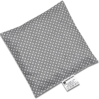 Babyrenka Nahřívací polštářek z třešňových pecek 15x15cm Dots grey