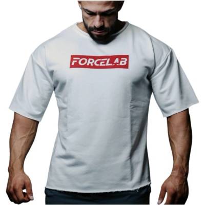 Forcelab T-Shirt Forcelab - White with Red Logo Бял, M