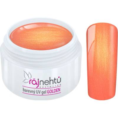 Ráj nehtů Barevný UV gel GOLDEN Fire Red 5 ml