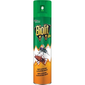 Biolit UNI spray proti muchám, komárom, švábom, mravcom a inému lietajúcemu a lezúcemu hmyzu s vôňou pomaranča 400 ml