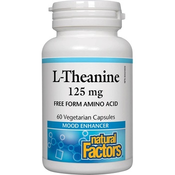 Natural Factors L-Theanine, 125 mg, 60 веге капсули, Natural Factors