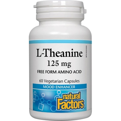 Natural Factors L-Theanine, 125 mg, 60 веге капсули, Natural Factors