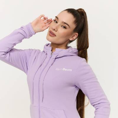 GymBeam Дамски суичър с цип Limitless Lavender S