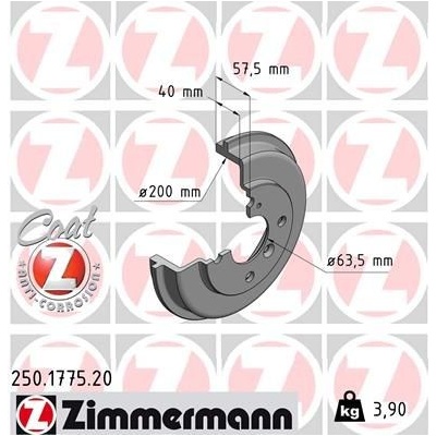 Brzdový buben ZIMMERMANN 250.1775.20 (250177520)