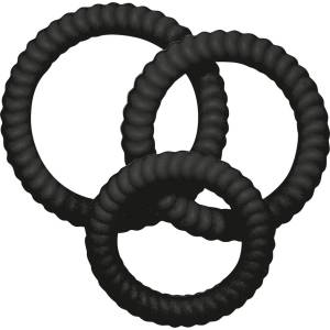 You2Toys Lust Cock Ring Trio 504297 Black
