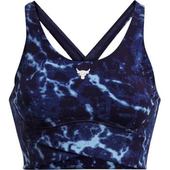 Under Armour Pjt Rck Lg Crssover Top Pt Medium Impact Sports Bra Womens - Midnight Navy