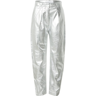 IRO Панталон с ръб сребърно, размер 36
