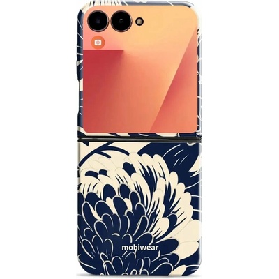 Mobiwear Elite Samsung Galaxy Z Flip 7 EA40E Modré a béžové květy – Hledejceny.cz