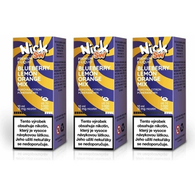Nick SW BLUEBERRY LEMON ORANGE MIX 10 ml 16 mg 3 ks