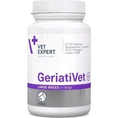 VetExpert GeriatiVet Dog LargeBreed - хранителна добавка за възрастни кучета от едрите породи, намалява риска от свързаните с възрастта здравословни проблеми, 45 таблетки, Vet Expert - Полша