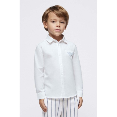 Mayoral Детска риза с лен Mayoral в бяло (3122.5B.Mini.PPYH)