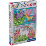 Clementoni Пъзел Clementoni от 2 x 20 части - Аз вярвам в еднорози (24754) - baby