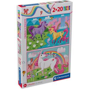 Clementoni Пъзел Clementoni от 2 x 20 части - Аз вярвам в еднорози (24754) - baby