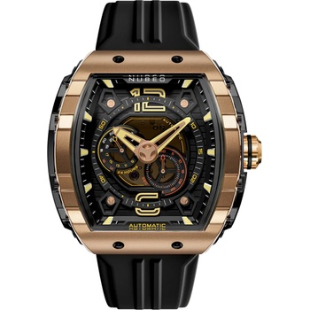 Nubeo Мъжки часовник Nubeo Magellan Rose Gold 24h Automatic (NB-6087-06)