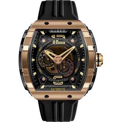 Nubeo Мъжки часовник Nubeo Magellan Rose Gold 24h Automatic (NB-6087-06)