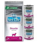 Farmina Vet Life Dog Struvite (Уринарен) 12кг + Farmina Vet Life Struvite за кучета 3x300 г