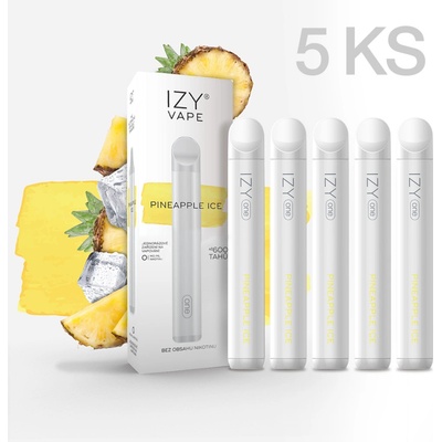 Izy Vape One Pineapple Ice 0 mg 600 potáhnutí 5 ks