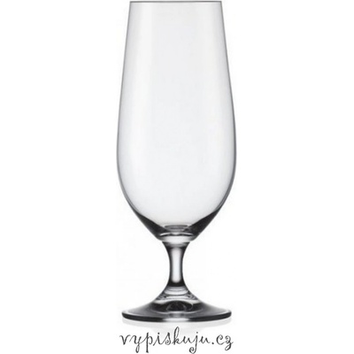 Crystalite Bohemia Pivní třetinka na stopce k pískování 380 ml