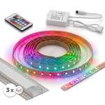 SmartLED КОМПЛЕКТ 1x LED RGBW лента DIGITAL LED/9, 6W/230V 3 m + 3x вграден профил 1 m + дистанционно управление (SD0107E)