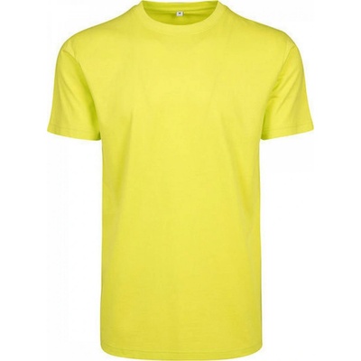 Build Your Brand Pevné úzké dlouhé triko s kulatým lemem Frozen Yellow BY004