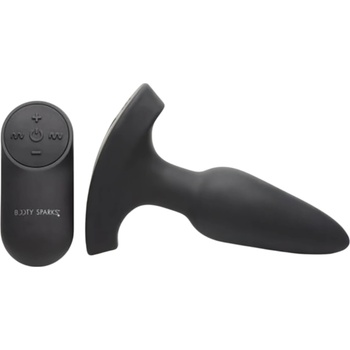Booty Sparks Laser - акумулаторен, радио анален вибратор (черен)