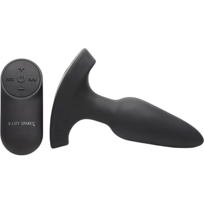 Booty Sparks Laser - акумулаторен, радио анален вибратор (черен)