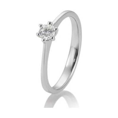 Sofia Diamonds prsteň z bieleho zlata s diamantom BE41 85870