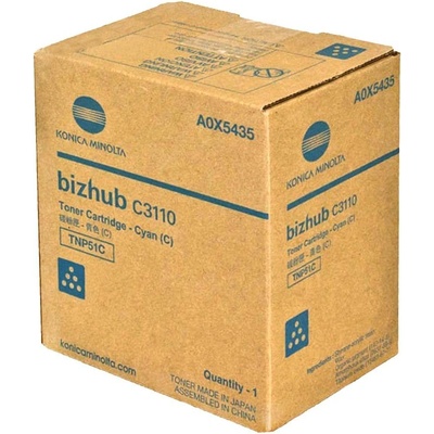 Konica Minolta Оригинална тонер касета Minolta TNP51C, C3110, 5000 страници/5%, Cyan (3020104156)