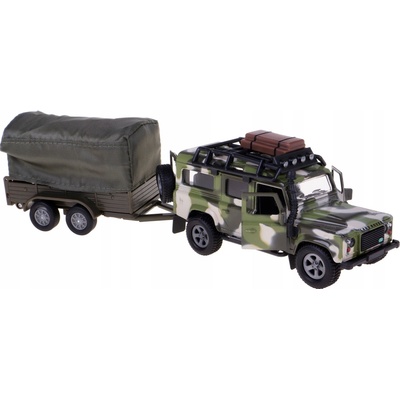 Mikro trading Auto Vojenské Land Rover Defender kov 14 cm