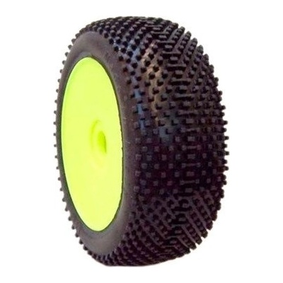 SP RACING 1/8 DOMINATOR COMPETITION OFF ROAD gumy nalepené gumy SOFT zmes žluté disky 2 ks