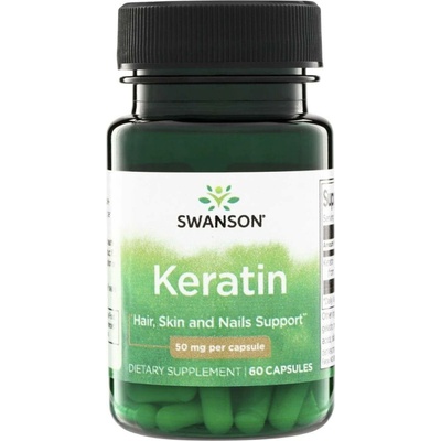 Swanson Keratin 50 mg 60 kapslí