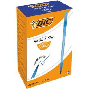 BIC Химикалка, 0, 32 мм, капачка, BIC "Round Stic Classic", синя 9214033 / 921403 (9214033 / 921403)