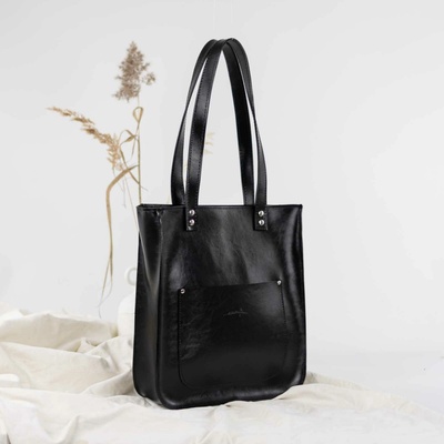 Ammyla kožená kabelka Vera style čierna Crossbody s popruhom