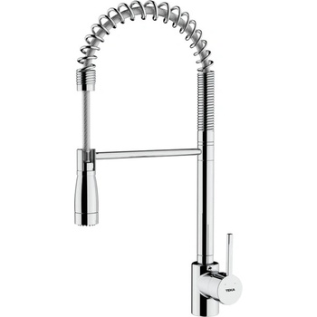 Strohm Teka Ares K 939 Кухненски смесител, душ с 2 вида струи на водата, въртящ се чучур, хром (Б.036.ХР)