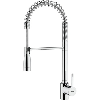 Strohm Teka Ares K 939 Кухненски смесител, душ с 2 вида струи на водата, въртящ се чучур, хром (Б.036.ХР)
