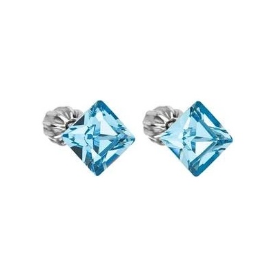 Pavona stříbrné Crystals from Swarovski 31065.3 Light Turquoise