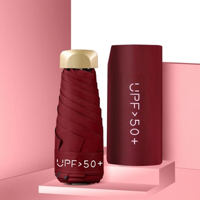 Skladací cestovný mini dáždnik UPF 50 Bordový