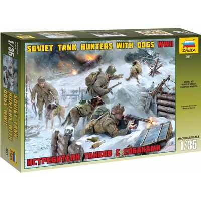 Zvezda Soviet Tank Hunters with dogs 1:35 3611