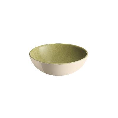 Керамична купа за салата emile henry individual salad bowl - Ø15.5 см - цвят зелен и екрю (eh 2116-v0)