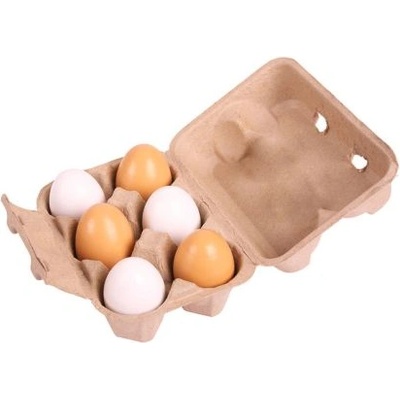 Bigjigs Toys - Дървени яйца в картонена кутия (BJ711)