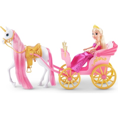 Zuru Princezna Sparkle Girlz s koněm a kočárem růžovým