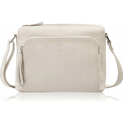 Paolo Peruzzi Smetanová dámská kožená crossbody kabelka Jacomina