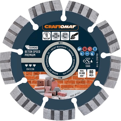 Craftomat Rezný kotúč diamantový 115 x 2,3 x 22,23 mm 6680005