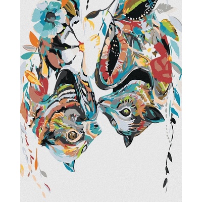 zuty Malování podle čísel Květinoví netopýři 40 x 50 cm vypnuté plátno na rám 8596530014218
